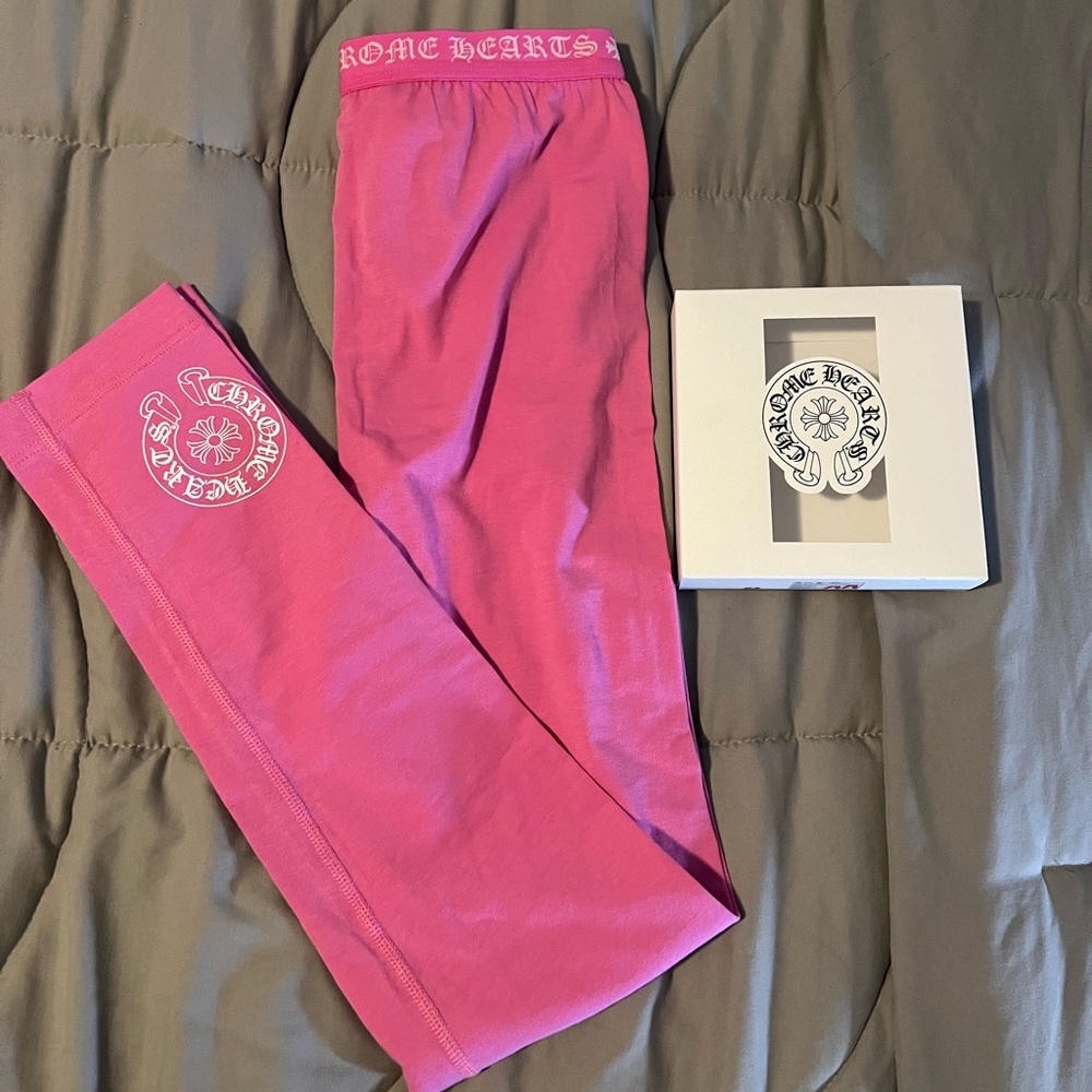 Pink Chrome Hearts Leggings